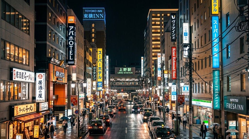 上野エリアのホテル街